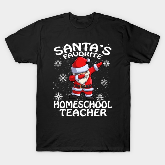 Santas Favorite Homeschool Teacher Christmas T-Shirt by intelus